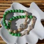 Green Magnesite Bracelets ..